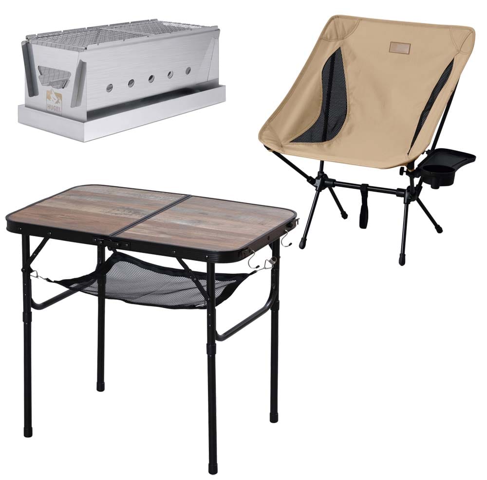 \福袋/ BBQ バーベキュー キャンプ アウトドア コンロ チェア テーブル キャンプチェア BBQコンロ 高さ調節 卓上 アイリスオーヤマ * & 新生活