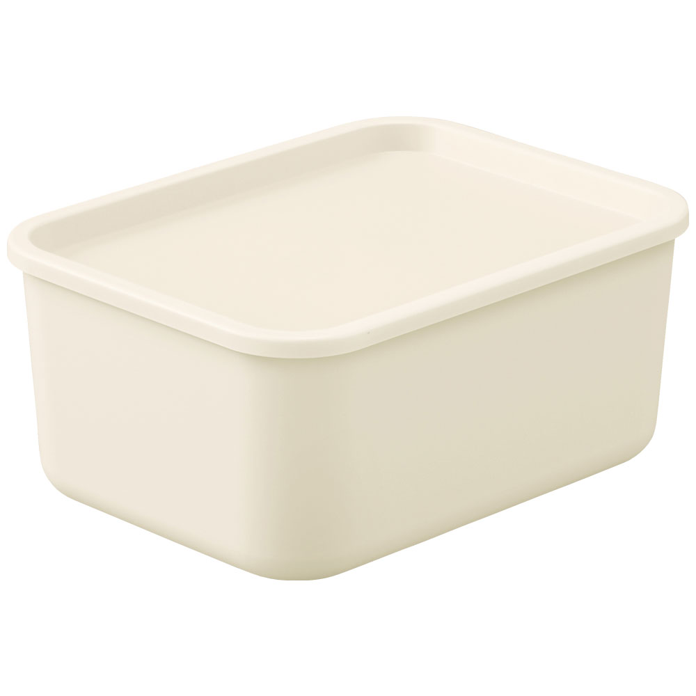 【4個セット】フタ付き積み重ねBOX FTB-29 ライトベージュ