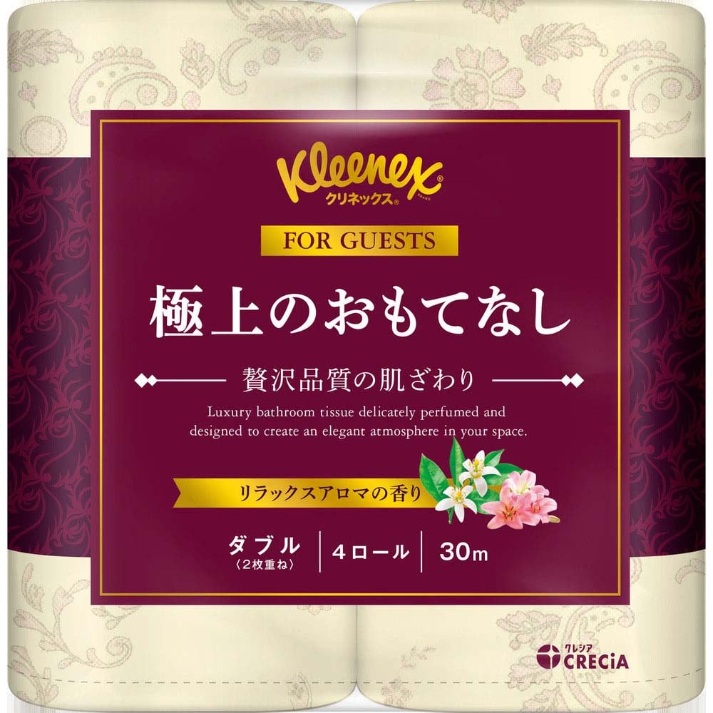 【10個セット】クリネックス 極上のおもてなし 4ロール ダブル 30m×4ロール 22811