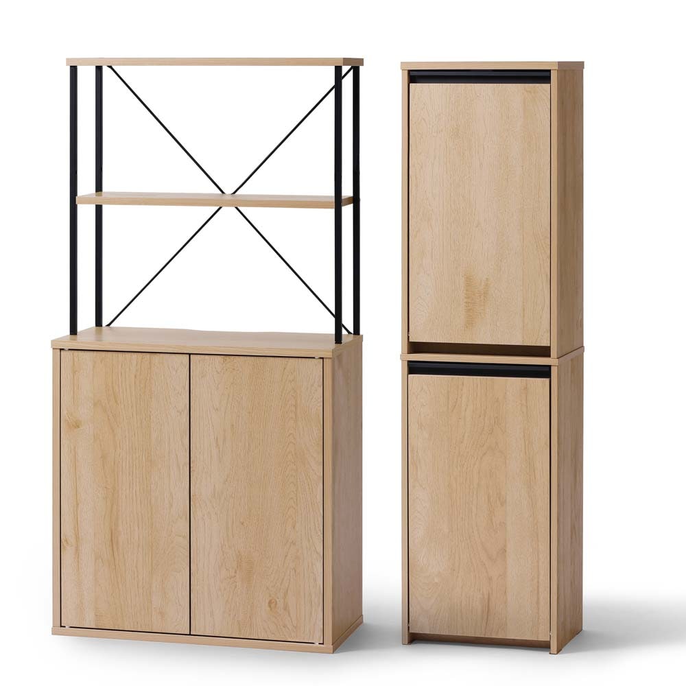 ＼スぺパシリーズ 2点セット/ 食器棚 60cm レンジ台 キッチンボード ゴミ箱 2段 分別 キッチン ダストボックス おしゃれ 収納 スリム 一人暮らし アイリスオーヤマ * & 新生活 [sinseiikatu]