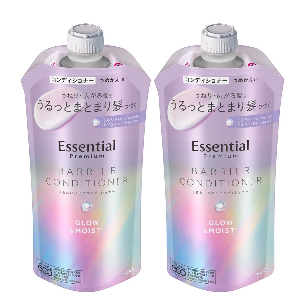 Essential 【2個セット】エッセンシャル プレミアム うるおいバリア つめかえ コンディショナー/グロウ&モイスト