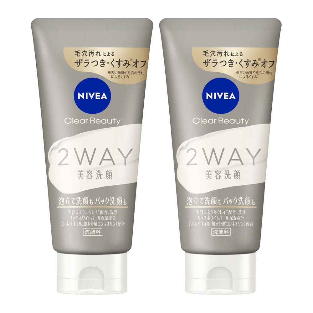 NIVEA 【2個セット】ニベア クリアビューティー 2WAY美容洗顔 120g