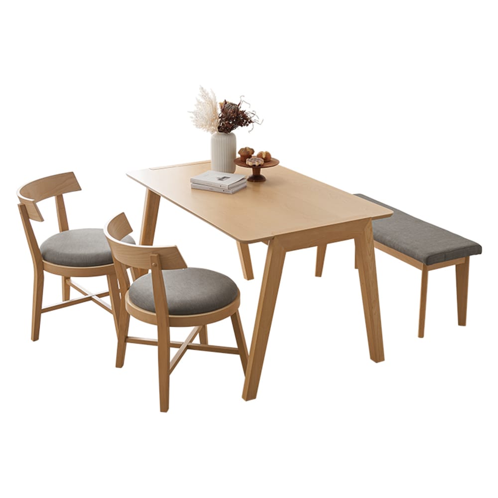 【3梱包】ダイニング4点セット MI-860936NALGY-4S グレー【時間指定不可】【同梱不可】