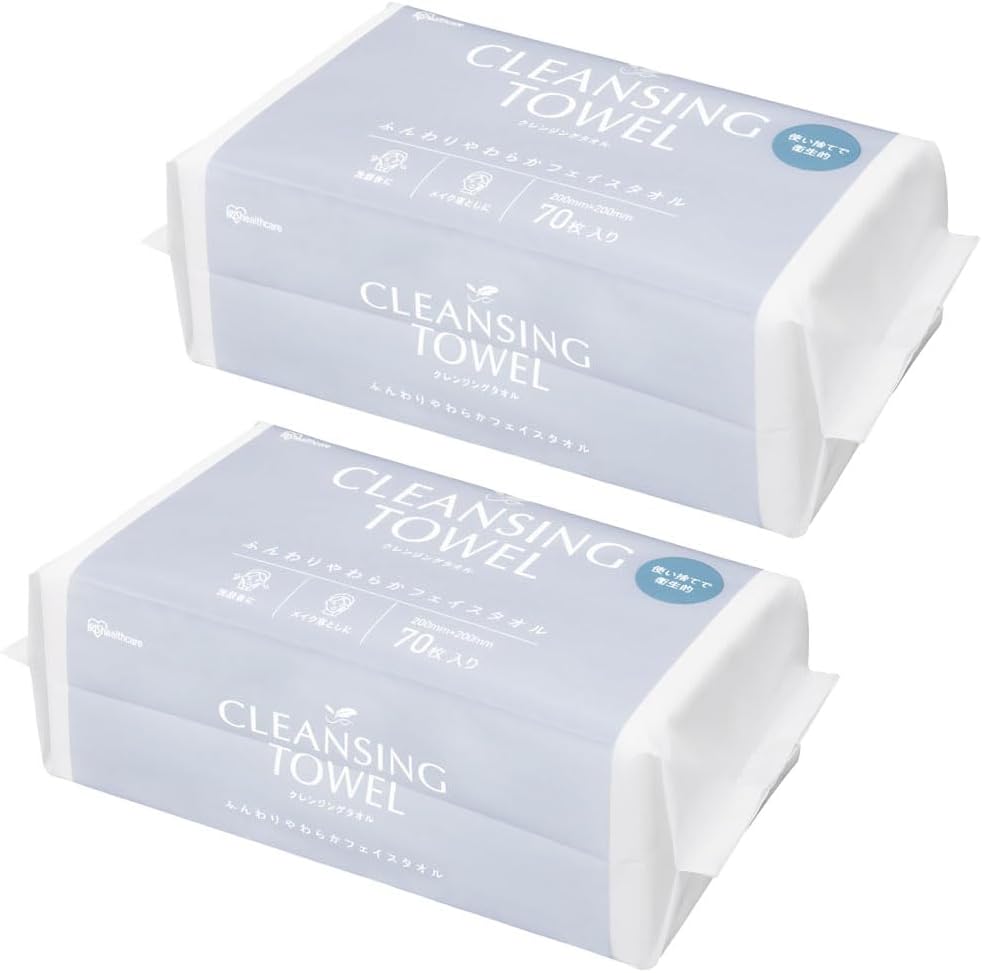 【140枚(70枚×2個)】 使い捨てクレンジングタオル BOXタイプ TSC-70B
