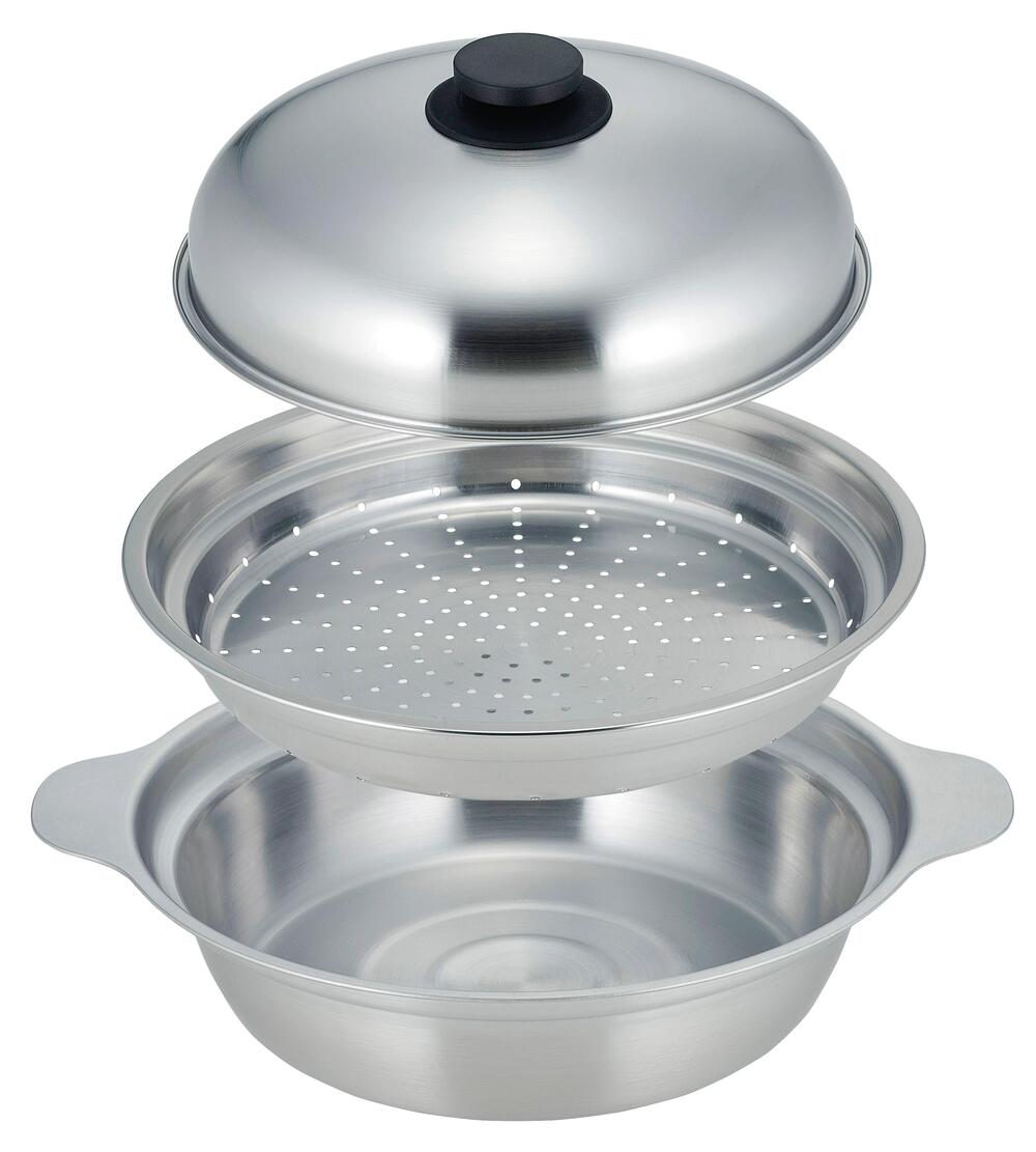 下村企販 あったか鍋 蒸し皿付き 24cm 44763