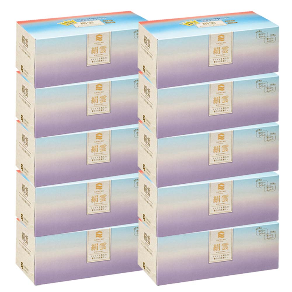 【10個セット】新保湿ティシュ 絹雲BOXティシュ130組(3枚重ね) 221086