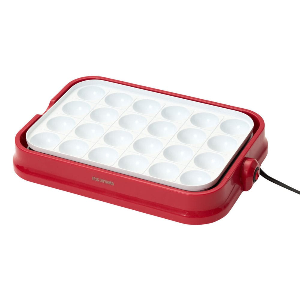 アイリスオーヤマ ホットプレート 着脱式 2枚 PHP-C24W レッド