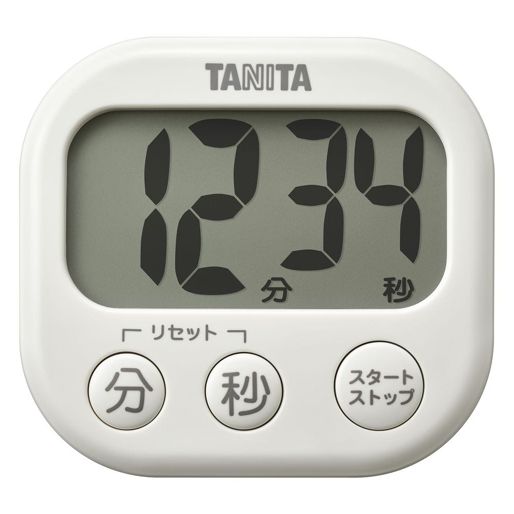 タイマー キッチンタイマー 大文字 抗菌でか見えタイマー TD-429-BL 送料無料 タニタ TANITA キッチンタイマー 大文字 見やすい 便利 アイボリー 【メール便】