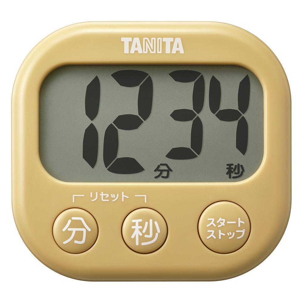 タイマー キッチンタイマー 大文字 抗菌でか見えタイマー TD-429-BL 送料無料 タニタ TANITA キッチンタイマー 大文字 見やすい 便利 マスタードイエロー【メール便】