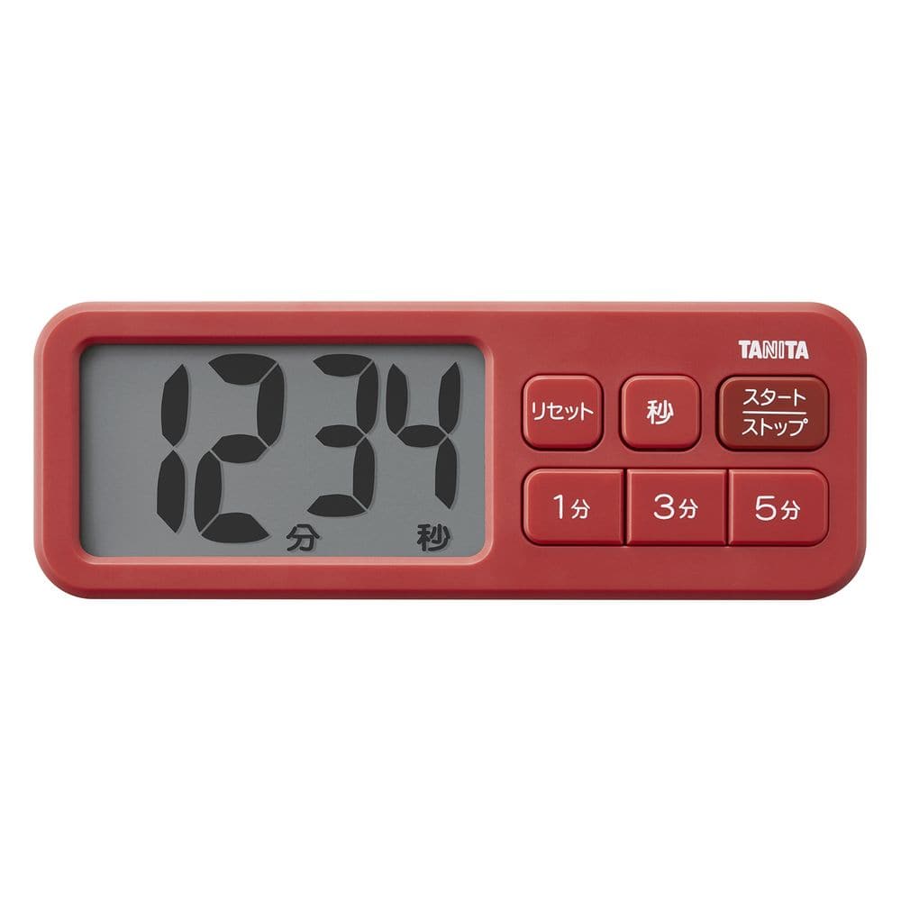 タイマー キッチンタイマー 大文字 抗菌でか見えタイマー TD-431-BK 送料無料 タニタ TANITA キッチンタイマー 大文字 見やすい 便利 タイム カウントアップ 料理 圧力鍋 マットブラック マットグレー マットレッド 【メール便】
