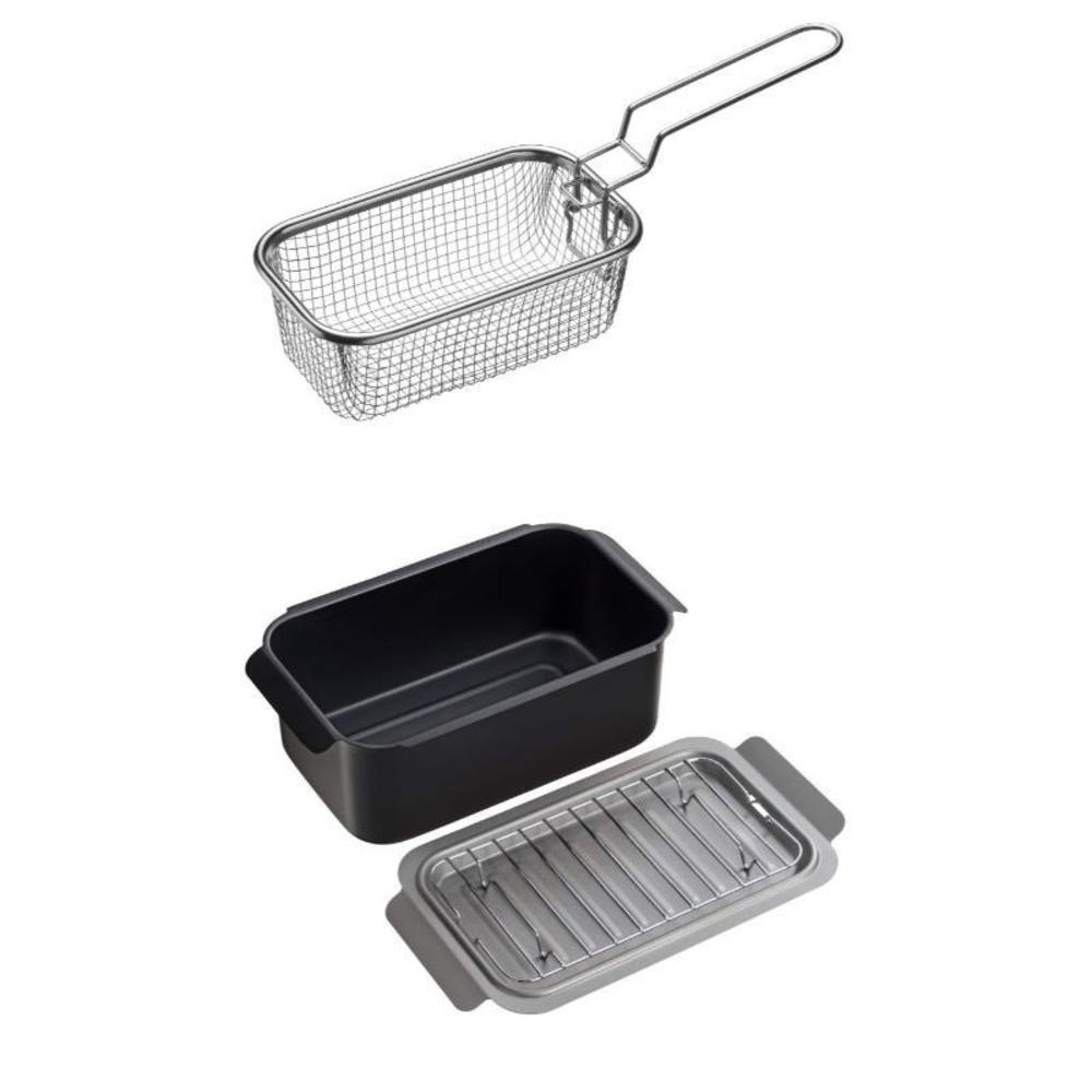 【セット品】天ぷら用品 揚げ物 料理 ポコフリット IH対応角型揚げ鍋(アミ付)&ポコフリット 角型揚げざる RB-2700&RG-0561 揚げ物 天ぷら オイル料理 油回り 冷凍食品 すっきり収納 コンパクト お手入れ 油料理 揚げ物四角鍋セット