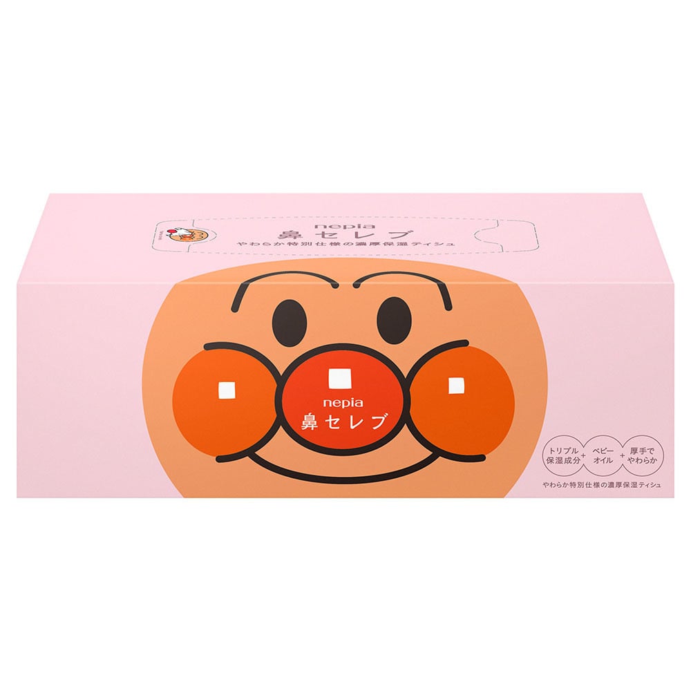 ティッシュ 保湿 ボックスティッシュ ネピア アンパンマン 鼻セレブティシュ 360枚(180組) 110842 ティッシュ 保湿 ボックスティッシュ 保湿ティッシュ 鼻セレブ ネピア nepia 風邪 花粉 鼻づまり 鼻水