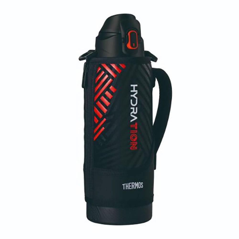 家庭用品 水筒 保冷 真空断熱スポーツボトル 1L FJS-1000F BKOR サーモス THERMOS 大容量 水筒 水分補給 スポーツ カバー付 ストラップ付 部活 熱中症対策 THERMOS ブラックオレンジ ブラックパープル ブルーピンク ネイビーミント