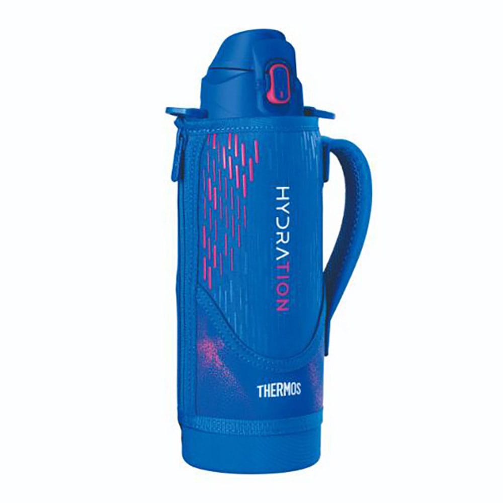 家庭用品 水筒 保冷 真空断熱スポーツボトル 1L FJS-1000F BKOR サーモス THERMOS 大容量 水筒 水分補給 スポーツ カバー付 ストラップ付 部活 熱中症対策 THERMOS ブラックオレンジ ブラックパープル ブルーピンク ネイビーミント
