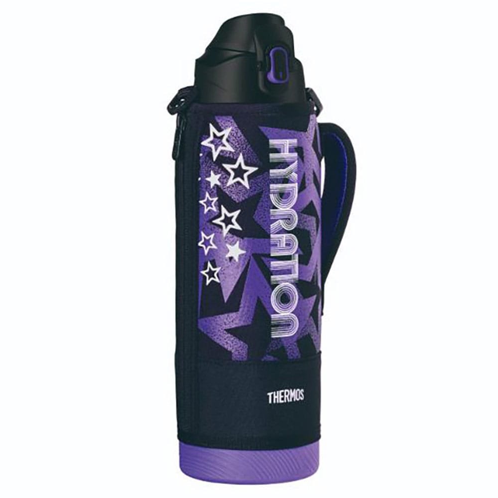 家庭用品 水筒 保冷 真空断熱スポーツボトル 1.5L FJS-1500F BKOR サーモス THERMOS 大容量 水筒 水分補給 スポーツ カバー付 ストラップ付 部活 熱中症対策 THERMOS ブラックオレンジ ブラックパープル ブルーピンク ネイビーミント