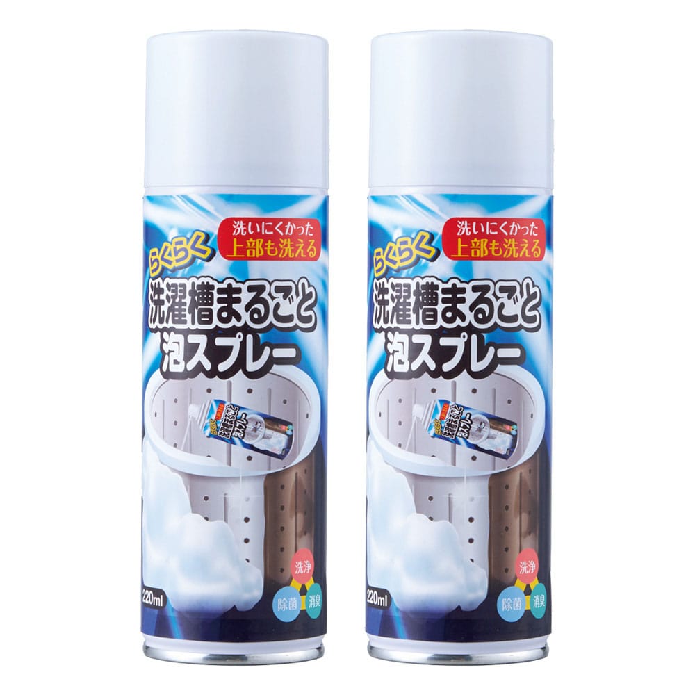 【2個セット】洗濯槽クリーナー 洗濯槽洗剤 泡スプレー らくらく洗濯槽まるごと泡スプレー 220ml 54024100 洗濯槽クリーナー 洗濯槽洗剤 泡スプレー 掃除 洗濯槽 洗剤 洗濯機 簡単 らくらく スプレータイプ 泡 スプレー カビ 汚れ