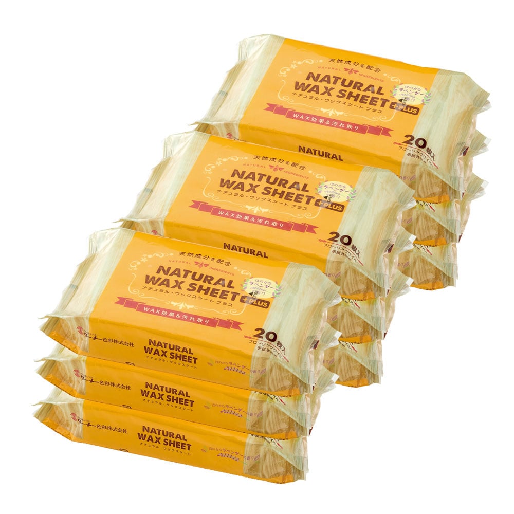 【3個セット】床用ワックス ウェットシートタイプ フローリングワイパー ナチュラルワックスシート プラス 20枚入×3P 65081000 床用ワックス フローリング 床 ワックス ナチュラルワックス ミツロウ 天然