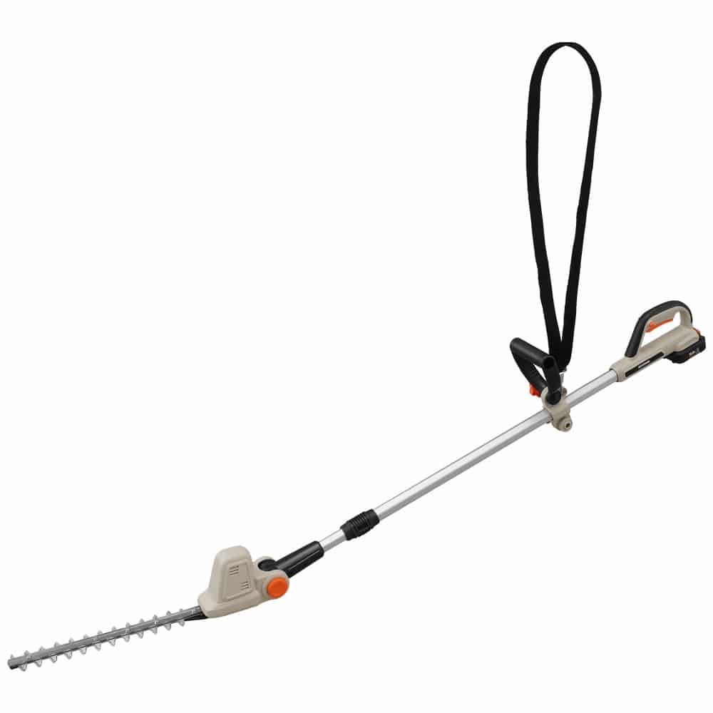 【Type-C充電&バッテリー共用できる】 ポールヘッジトリマー 充電式 10.8V 電動 軽量 最大2.2m 高所 生垣 高枝 庭木 植木剪定 コンパクト 肩掛けストラップ アイリスオーヤマ JPHT30010TC *