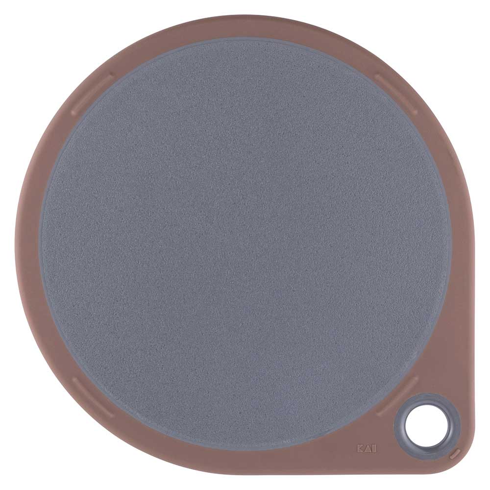 丸いまな板 まるいまな板 カッティングボード まるいまな板 25cm チャコールグレー 000AP5330 丸いまな板 まるいまな板 カッティングボード 耐熱エラストマー 食洗器対応 25cm 貝印 KAI