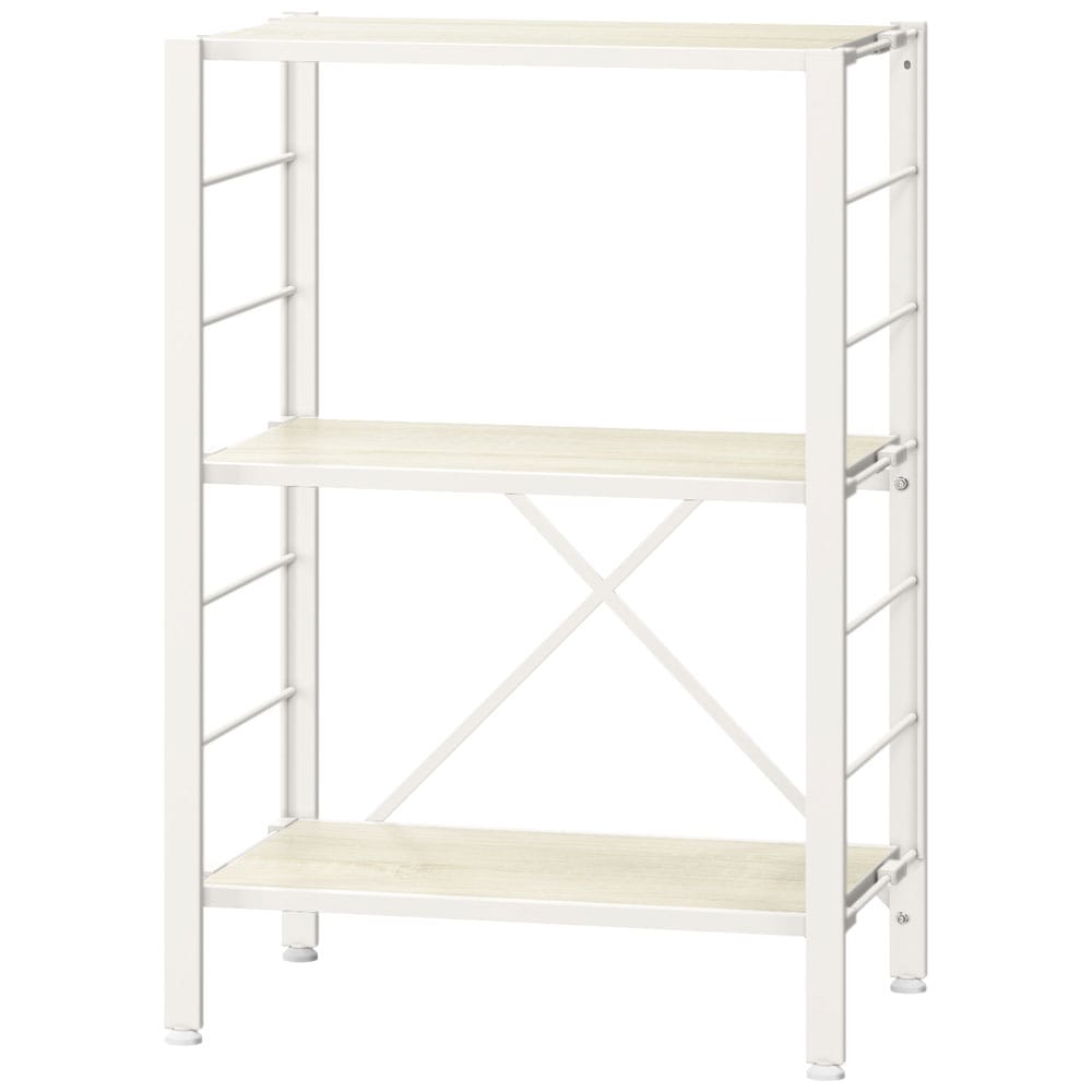 スチールラック 3段 5段 幅36 幅56 幅76 キッチン リビング オフィス ランドリー 洗面所 子供部屋 家電 組立簡単 連結 可動棚 シンプル オープン ディスプレイラック スチール棚 シェルフ 収納 アイリスオーヤマ KRSR *