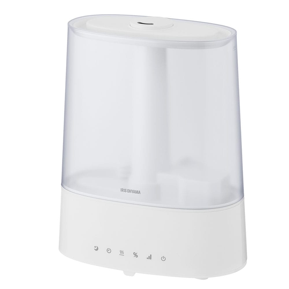 加湿器 卓上 大容量 6L ハイブリッド 超音波式 加熱式 上から給水 上部給水 加湿量 550ml 連続加湿 30時間 リモコン付 銀ビーズ 清潔 デジタル表記 湿度設定 家庭用 リビング 寝室 乾燥対策 アイリスオーヤマ KHM-HUT551 * 安心延長保証対象