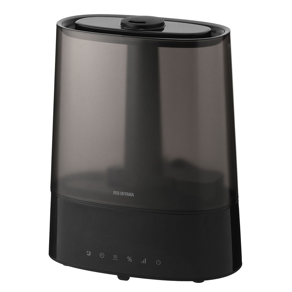 加湿器 卓上 大容量 6L ハイブリッド 超音波式 加熱式 上から給水 上部給水 加湿量 550ml 連続加湿 30時間 リモコン付 銀ビーズ 清潔 デジタル表記 湿度設定 家庭用 リビング 寝室 乾燥対策 アイリスオーヤマ KHM-HUT551 * 安心延長保証対象