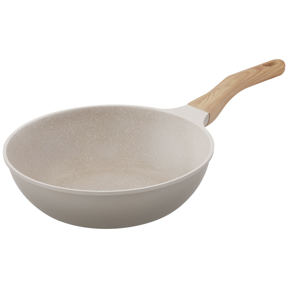 フライパン 26cm IH ガス火対応 鍋 炒め鍋 深型 卵焼き器 エッグパン 四角い ih 軽い 軽量 PFOA PFOS フリー おしゃれ かわいい 白 くっつきにくい フッ素コーティング グレイッシュモカ アイリスオーヤマ ナチュかる NTL *