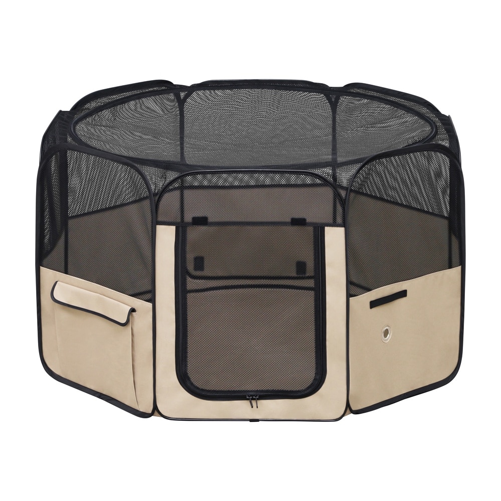 犬 ゲージ おしゃれ 屋根付き 折りたたみ ペットサークル 小型犬 中型犬 猫 ケージ サークル 多頭飼い ソフトサークル メッシュ屋根 リード付き アイリスオーヤマ ファブリックサークル Sサイズ Mサイズ Lサイズ POTS *