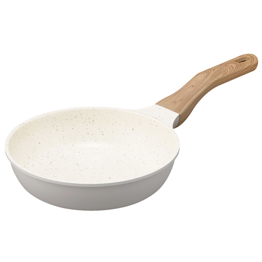 フライパン3点セット フライパン 20cm 22cm 24cm 26cm 28cm IH ガス火対応 鍋 炒め鍋 深型 卵焼き器 エッグパン 四角い ih 軽い 軽量 PFOA PFOS フリー おしゃれ かわいい 白 くっつきにくい フッ素コーティング パールグレー×アイボリー アイリスオーヤマ ナチュかる NTL *