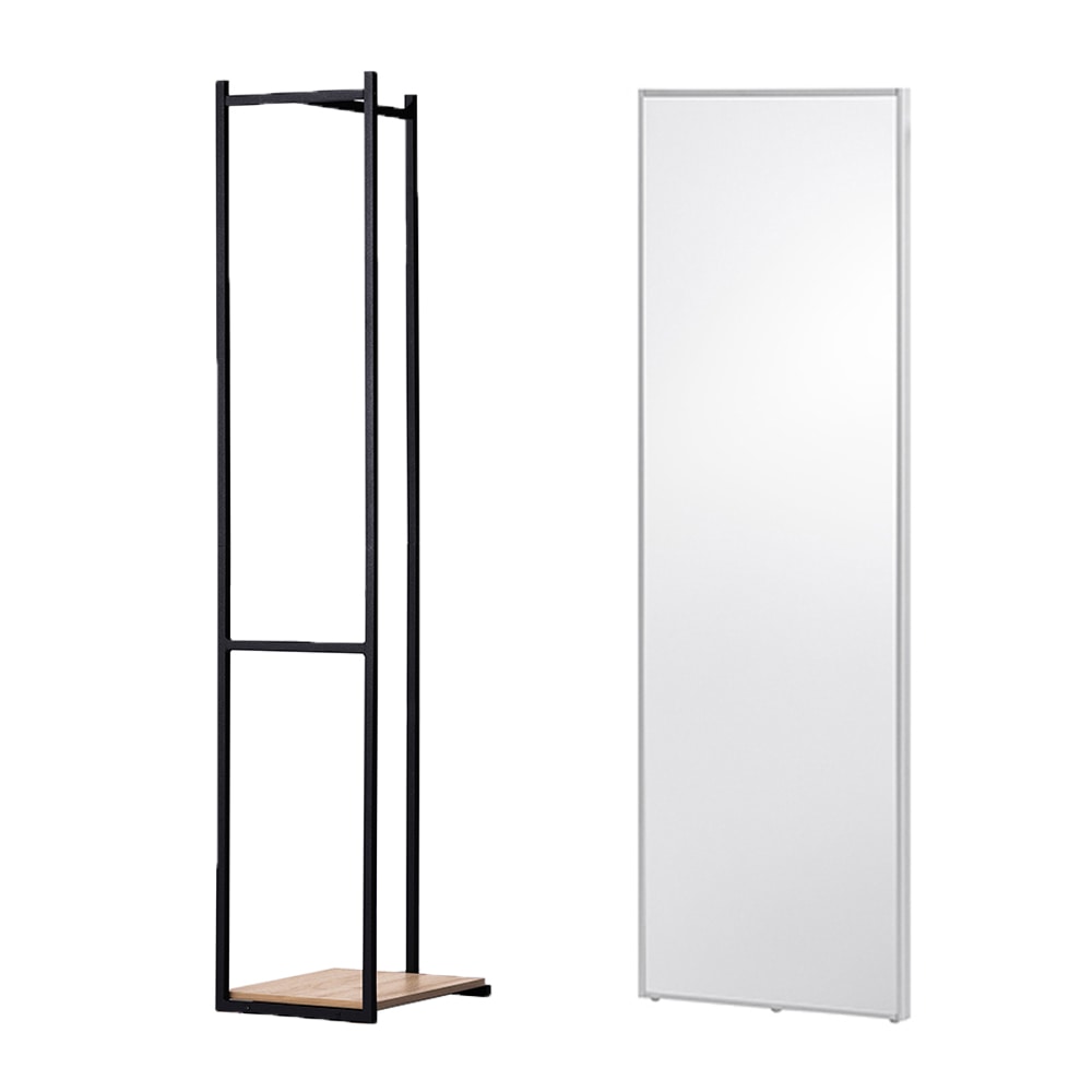 ハンガーラック スリム 省スペース 鏡付 棚付 幅28 奥行約38 高さ約143 組立簡単 パイプハンガー 収納 ミラー 姿見 洋服掛け コート掛け 玄関 コートハンガー バッグ 小物置き アイリスオーヤマ HIROBIRO HSPI-280 KWM-28 *