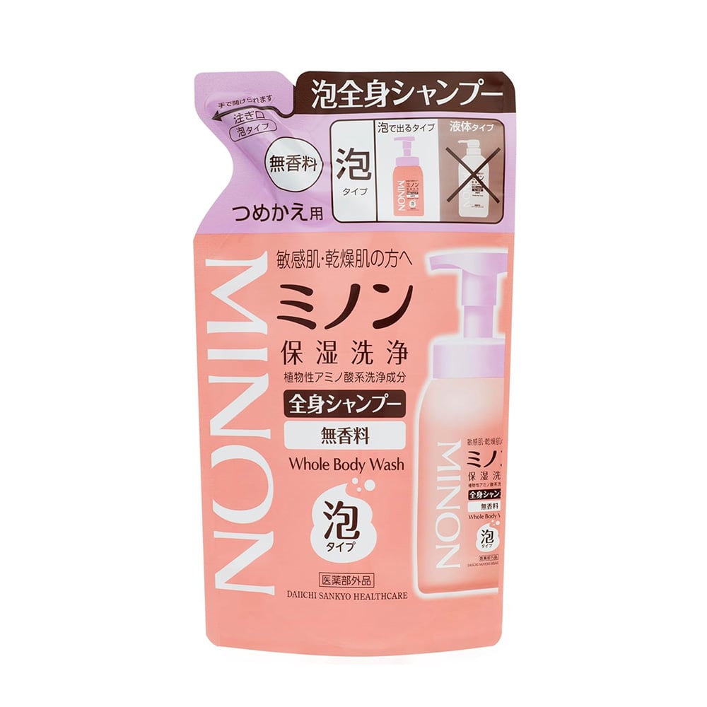 ミノン 全身シャンプー泡タイプ詰替え400ml <br>ミノン 敏感肌 うるおい 乾燥 つめかえ 詰め替え 第一三共ヘルスケア 【B】