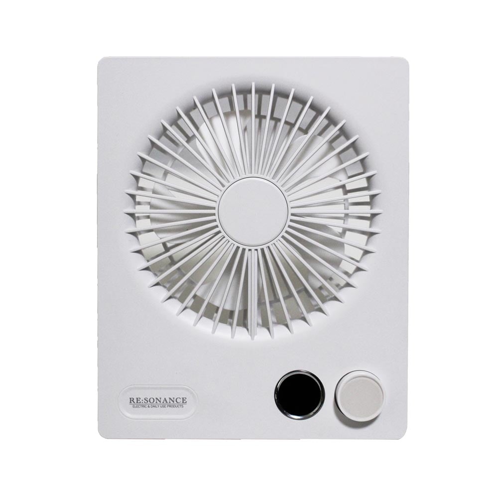 デスクファン　扇風機 スリム ホワイト 持ち運べる リモコン付きスリムデスクファン YSDF-4000<br>スリム 角度 デスクファン 充電 マグネット リモコン 持ち運べる 小さくて 株式会社YARD ホワイト ブラック