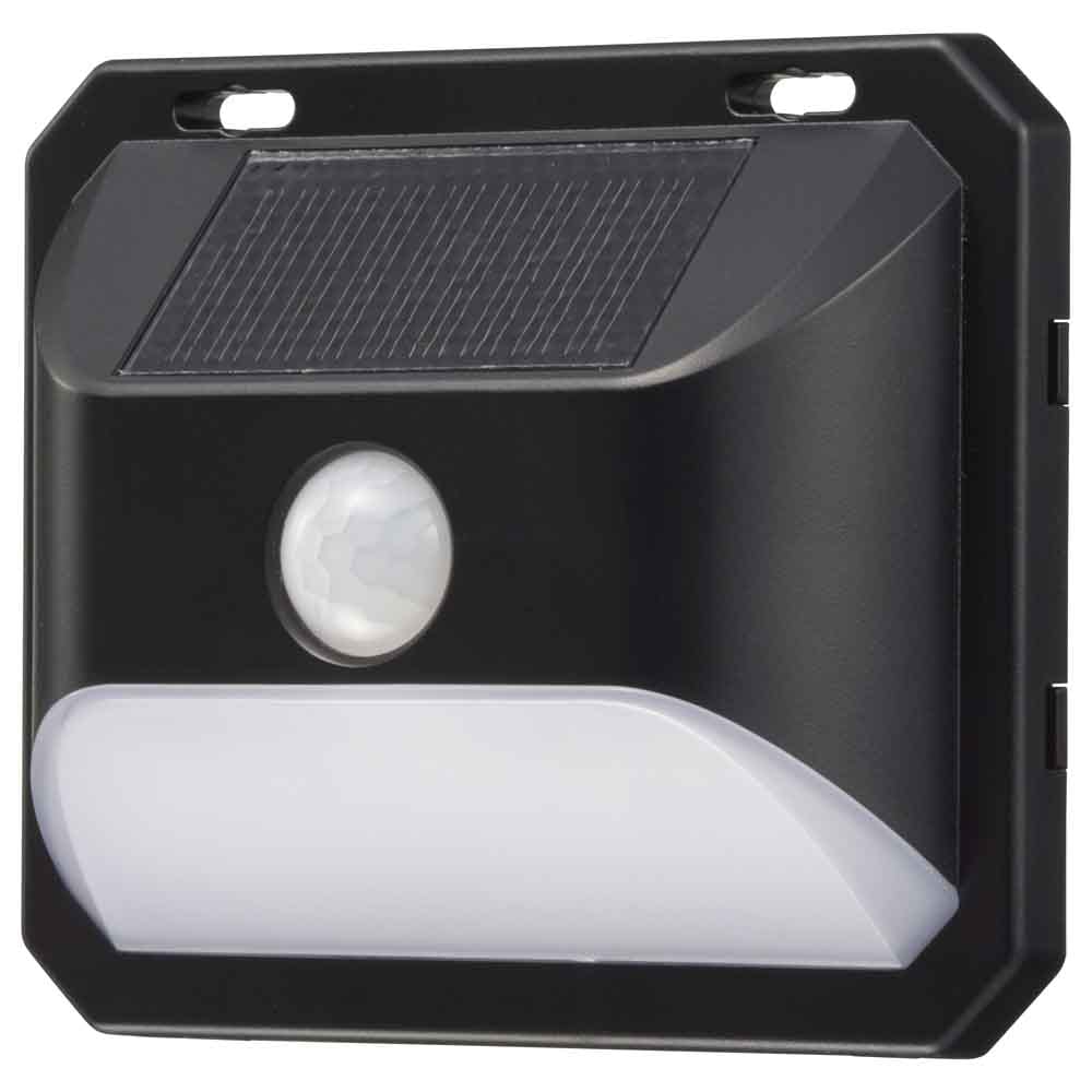 LEDソーラーウォールライト150lm LS-B150JW-SD2<br>センサーライト ウォールライト 防水 人感 明暗 ソーラー 防犯 屋外 150ルーメン 簡単取り付け オーム電機