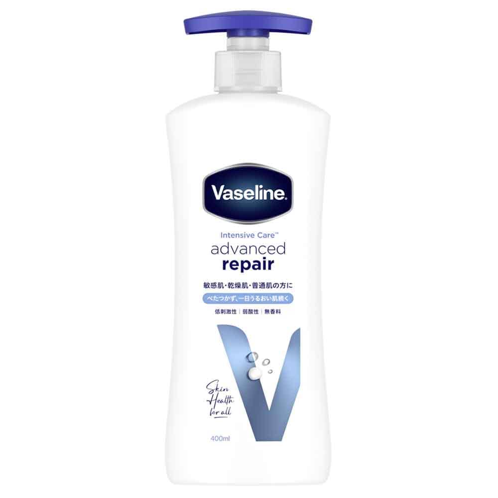 【3個】ヴァセリン インテンシブケア アドバンスドリペア ボディローション 無香料 400ml <br>ヴァセリン Vaseline ボディローション 保湿 乾燥肌 敏感肌 無香料 弱酸性 低刺激性 ワセリン