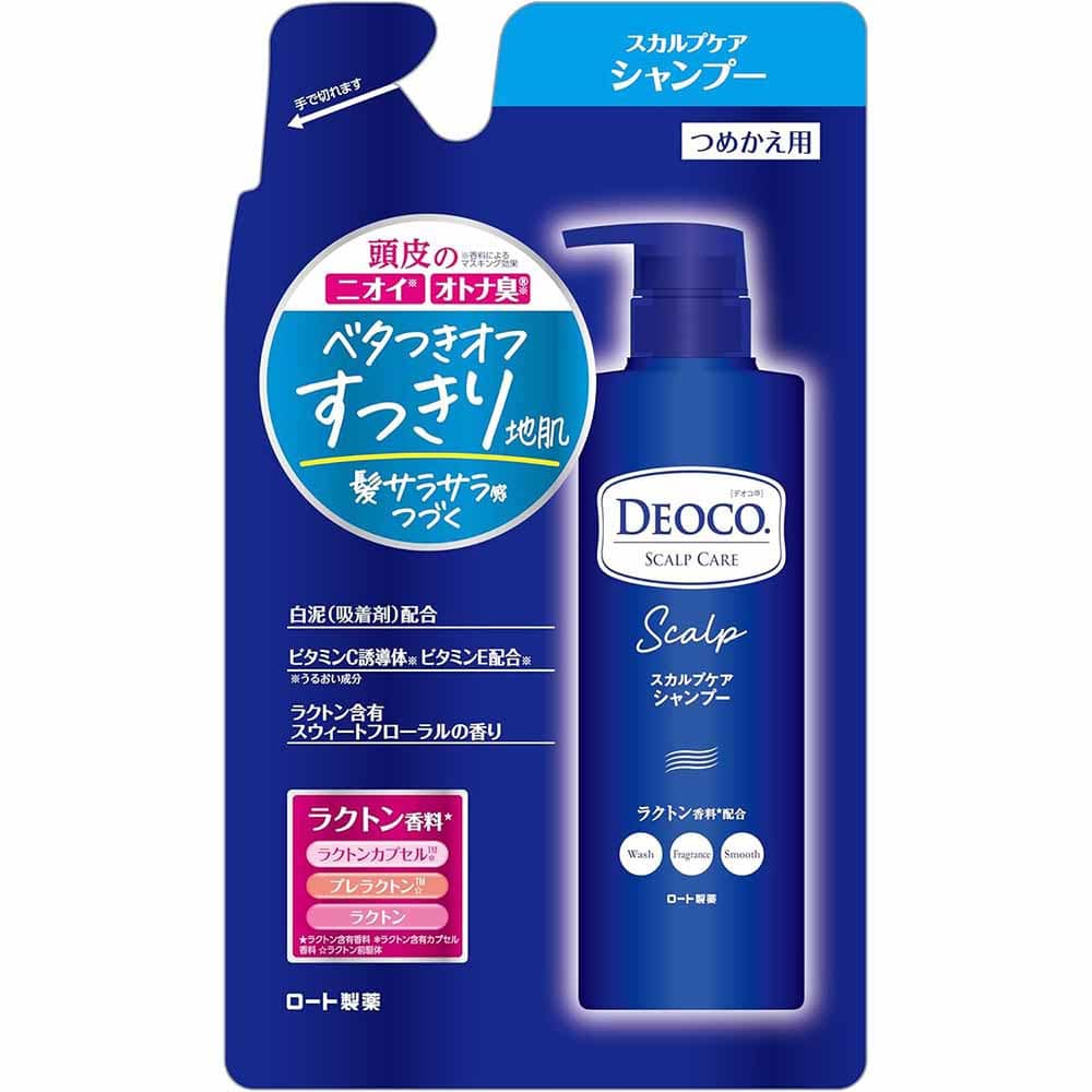 デオコ スカルプケアシャンプー つめかえ用 370mL <br>デオコ ロート製薬 化粧品 ラクトン シャンプー ヘアケア スカルプケア サラサラ髪 ロート製薬