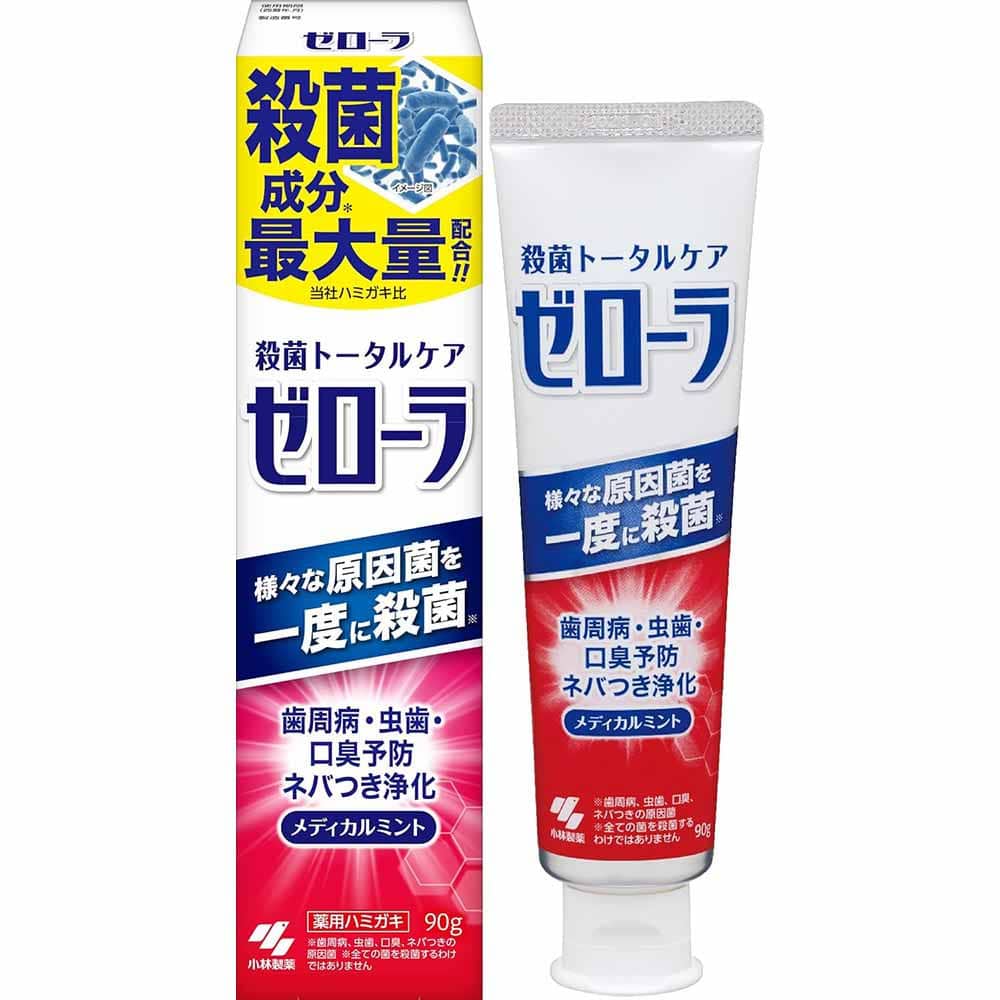 ゼローラ ペースト 薬用ハミガキ メディカルミント 90g <br>ゼローラ 医薬部外品 トータルケア 殺菌 歯周病予防 虫歯予防 口臭予防 ハミガキ 小林製薬