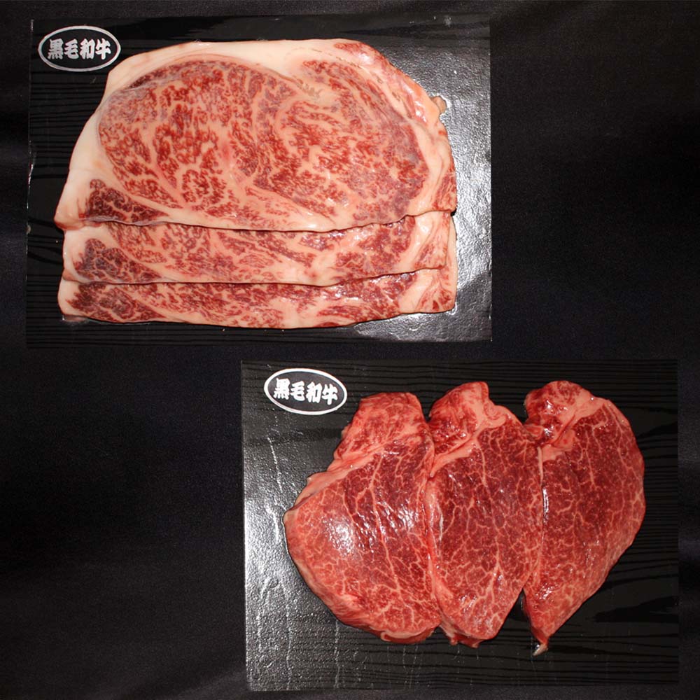 【冷凍】鹿児島県産黒毛和牛ステーキ詰合せ <br>プレゼント ギフト 惣菜 鹿児島県 黒毛和牛 ステーキ セット 和牛オリンピック ブランド 冷凍 さつま屋産業 【TD】 【代引不可】