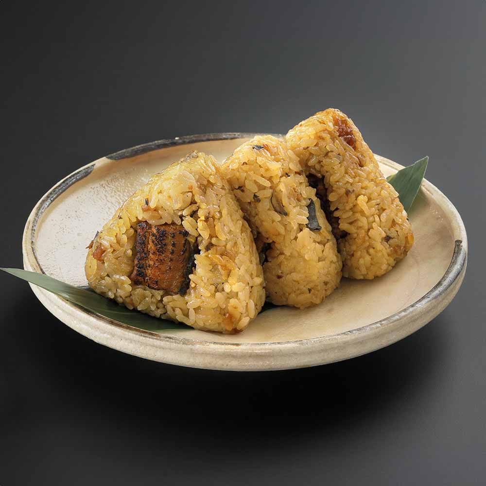 【冷凍】魚魚一 浜名湖産うなむすび 3個 <br>プレゼント ギフト 惣菜 うなぎ うなむすび 浜名湖 蒲焼き 郷土飯 静岡茶 冷凍 魚魚一 【TD】 【代引不可】
