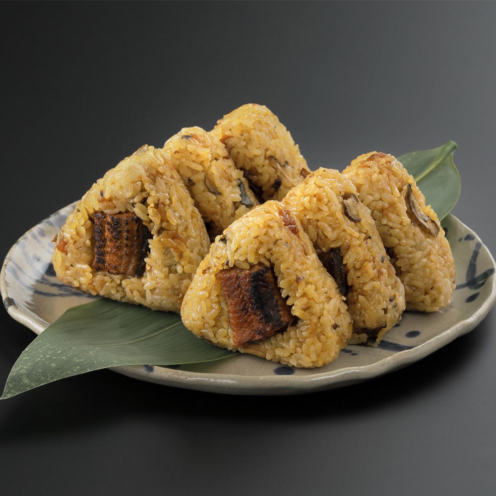 【冷凍】魚魚一 浜名湖産うなむすび 6個 <br>プレゼント ギフト 惣菜 うなぎ うなむすび 浜名湖 蒲焼き 郷土飯 静岡茶 冷凍 魚魚一 【TD】 【代引不可】