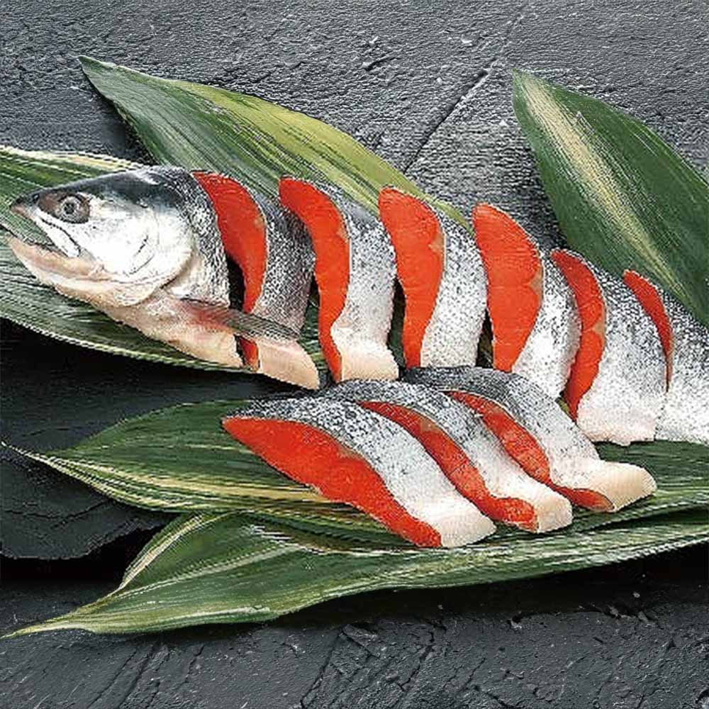 北田塩紅鮭半身切身 1kg×1 <br>プレゼント ギフト 惣菜 紅鮭 切身 個包装 セット 塩漬け 噴火湾 北田 北田水産 【TD】 【代引不可】