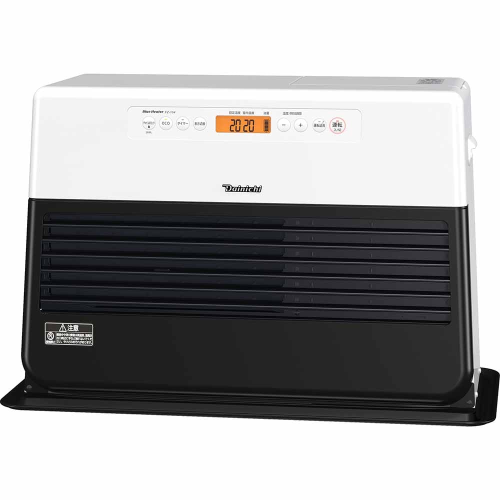 石油FH・FZタイプ 木造26畳コンクリ35畳・タンク9L ホワイト×ブラック FZ-104-WK<br>ダイニチ 石油ストーブ ヒーター ストーブ 灯油 消臭 省エネ パワフル ダイニチ