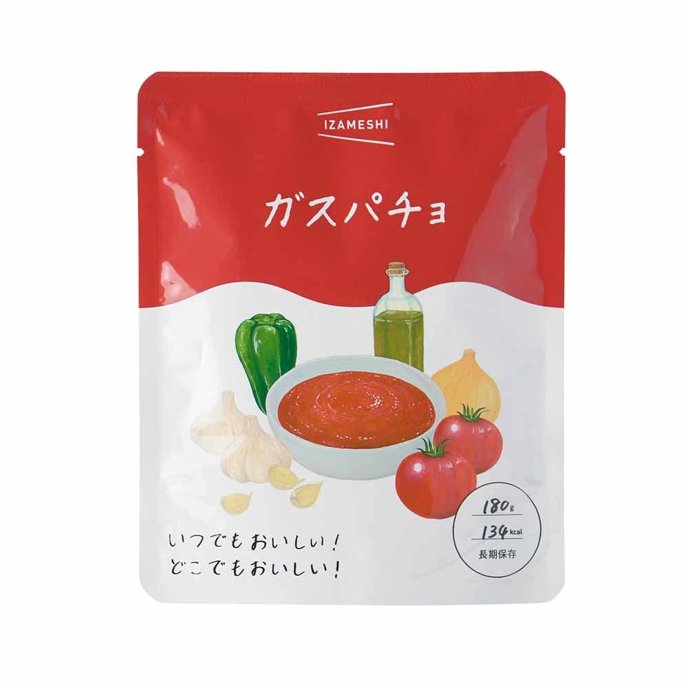 【3年保存】スープ IZAMESHI SOUP 6526<br>送料無料 保存食 非常食 備蓄 防災 イザメシ 杉田エース ガスパチョ 7種野菜のコーンポタージュ 枝豆とブロッコリーのグリーンスープ アホブランコ ポルチーニ茸とハト麦のスープ トムヤムクン 【メール便】