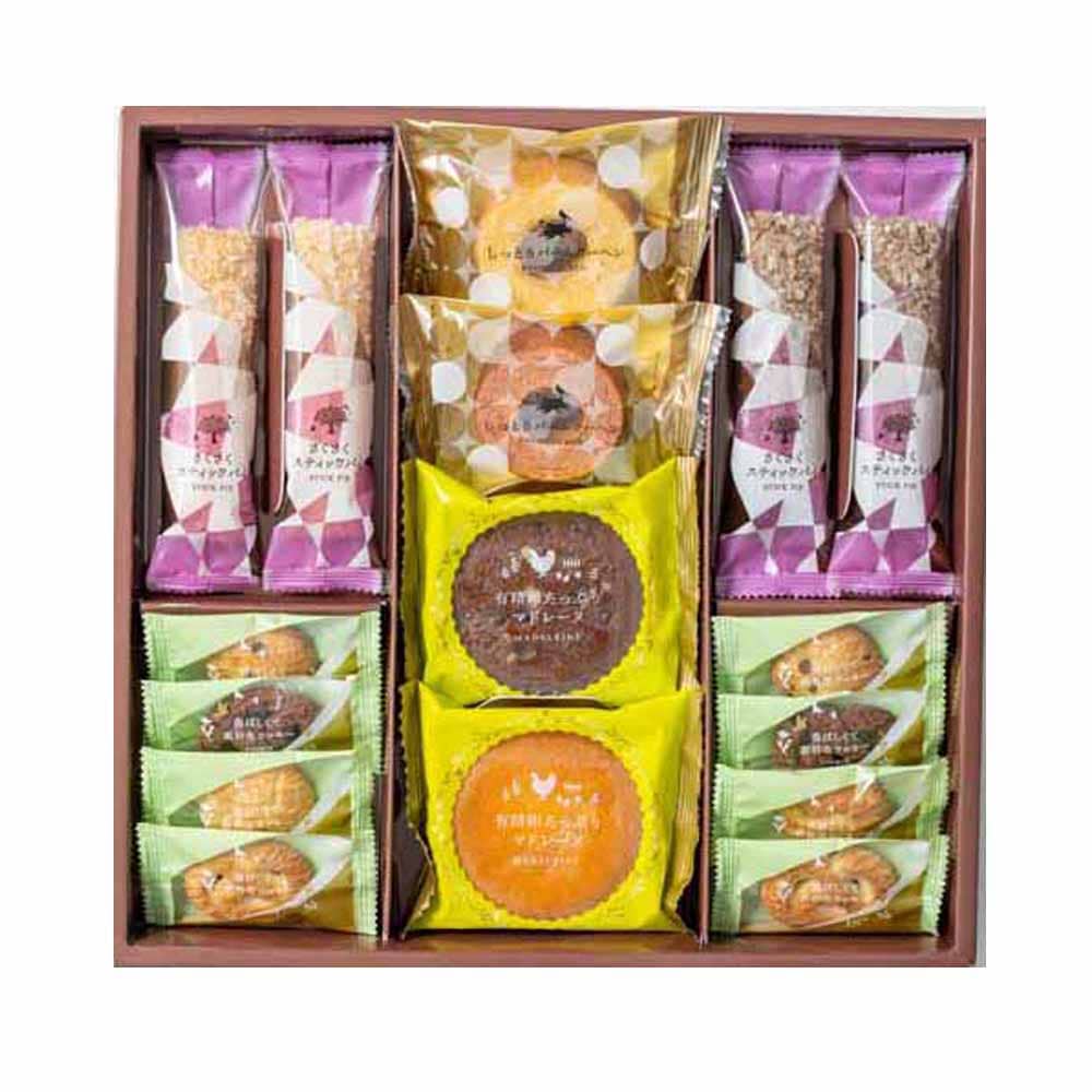 森の焼き菓子 芽吹き 16個入 MRE-03A<br>ギフト スイーツ バームクーヘン 焼菓子 マドレーヌ クッキー しっとり メープル ショコラ ミルク 【TD】 【代引不可】要