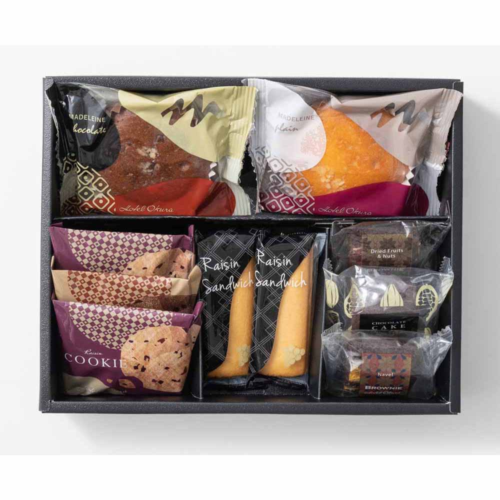 スイーツギフト 10個 HOJ-03A<br>ギフト スイーツ 焼菓子 ホテルオークラ レーズン クッキー マドレーヌ ドライフルーツ ブラウニー 【TD】 【代引不可】要