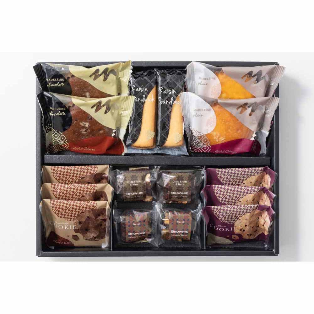 スイーツギフト 16個 HOJ-04A<br>ギフト スイーツ 焼菓子 ホテルオークラ レーズン クッキー マドレーヌ ドライフルーツ ブラウニー 【TD】 【代引不可】要