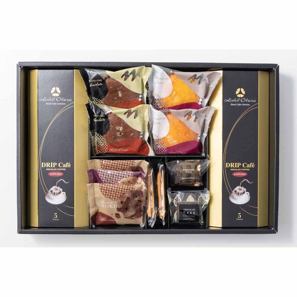 スイーツ&コーヒーギフト 13個 HOJ-05A<br>ギフト スイーツ 焼菓子 ホテルオークラ コーヒー マドレーヌ レーズン クッキー マドレーヌ 【TD】 【代引不可】要