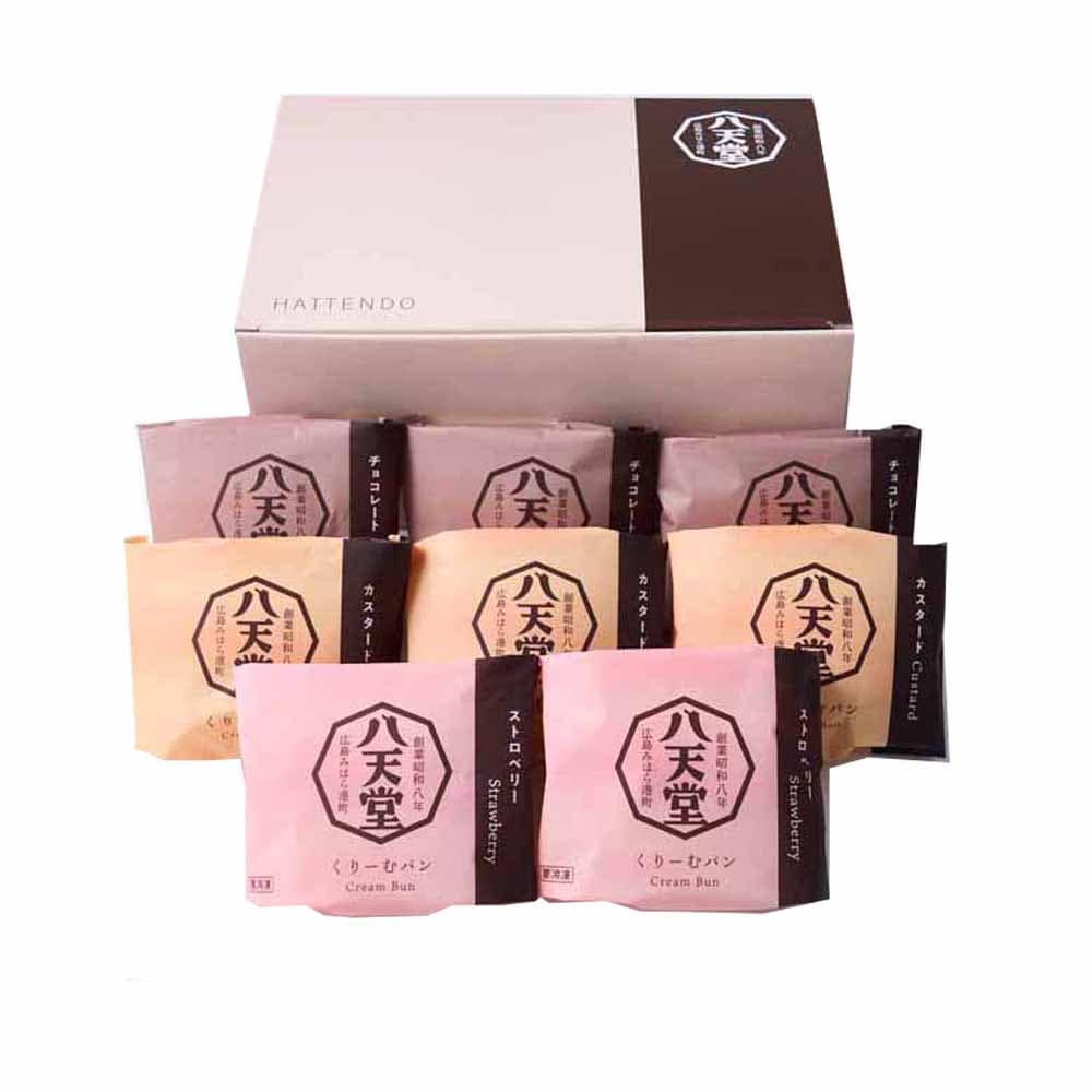 くりーむパン8個 HTPC-8S<br>ギフト スイーツ クリームパン カスタード チョコレート ストロベリー 【TD】 【代引不可】要