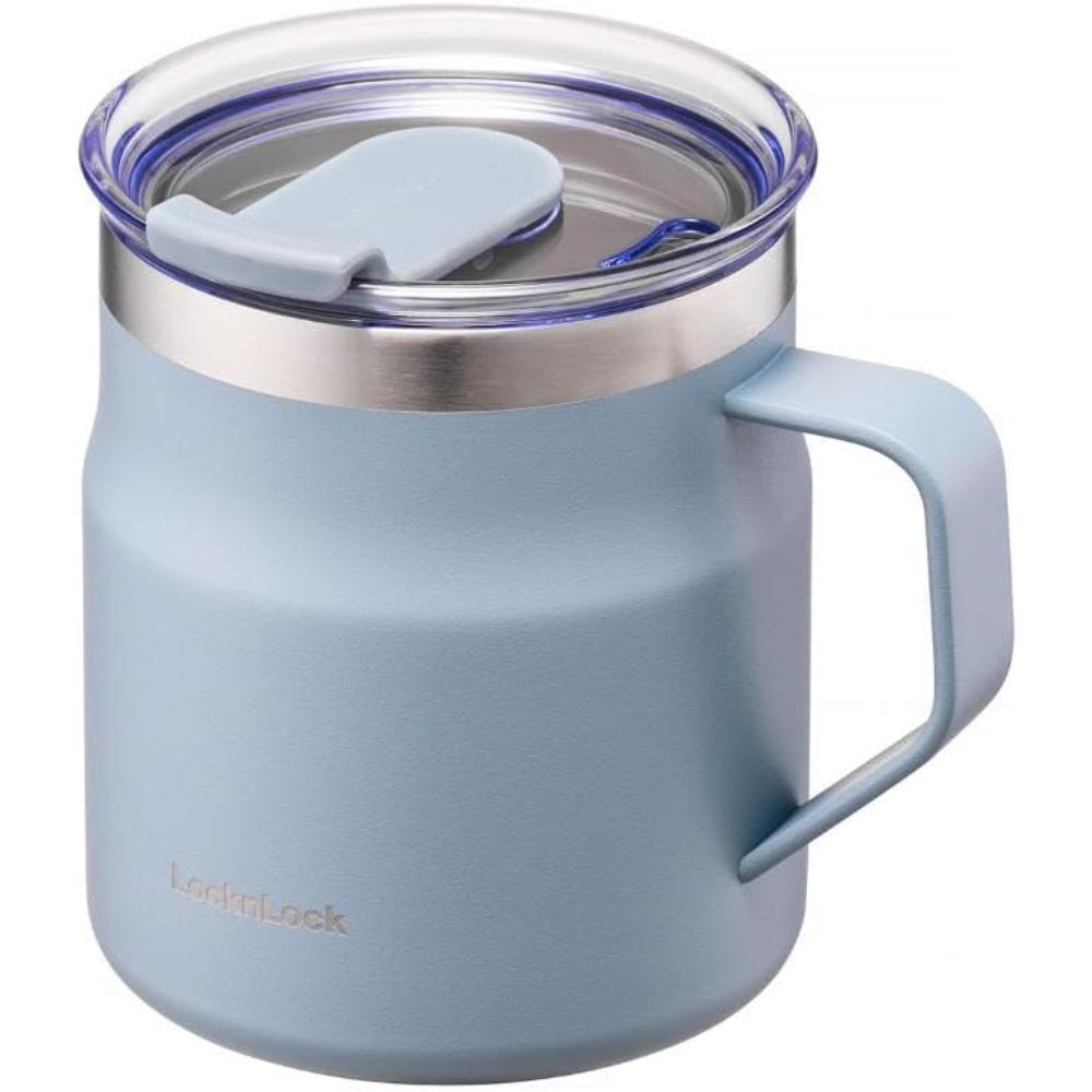 マグカップ ふた付き ステンレス 355ml LHC4218NWHT マグカップ フタ付き 保温 保冷 真空二重構造 水筒 ステンレス ホワイト 軽量 ベストコ LIV PLUS ホワイト ブルー 【B】