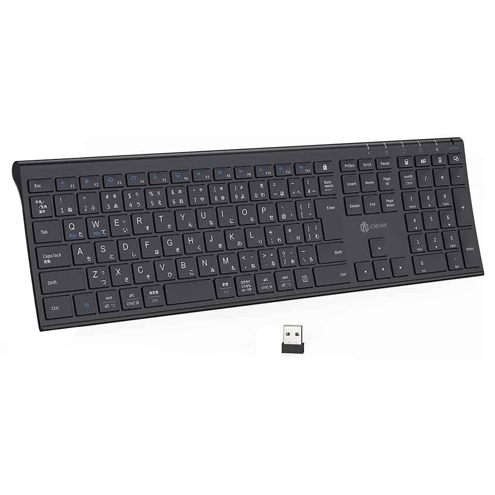 ワイヤレスキーボード GKJ35B ブラック  送料無料 GKJ35B iClever キーボード ワイヤレスキーボード 薄型キーボード 日本語配列 無線 2.4GHz接続 人気 iClever 【B】 【メール便】