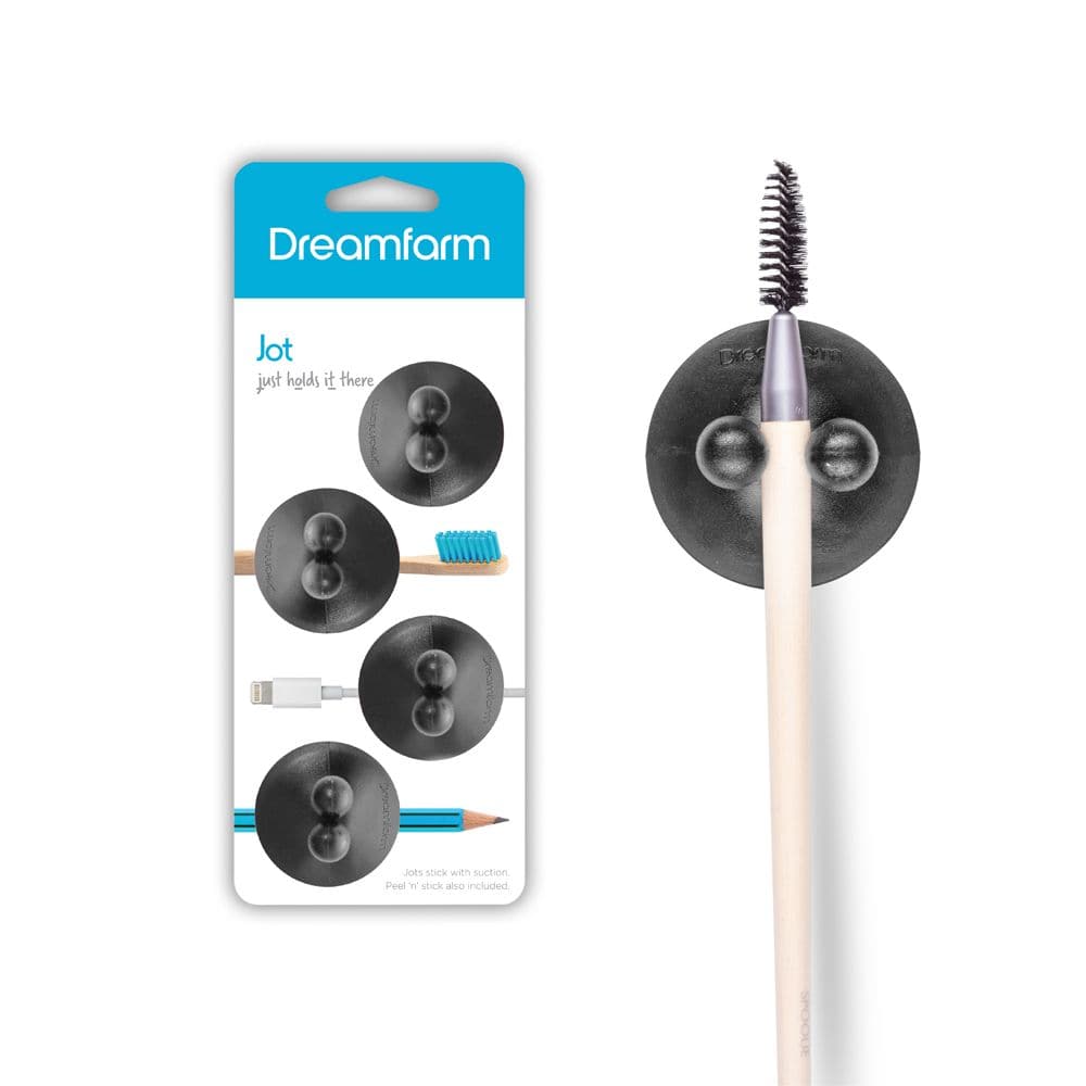 dreamfarm Jot クリップ4set <br>クリップ サクションフック 収納 吸盤 歯ブラシ クリア ブラック ホワイト